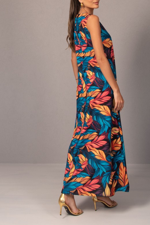 Long oversized printed dress