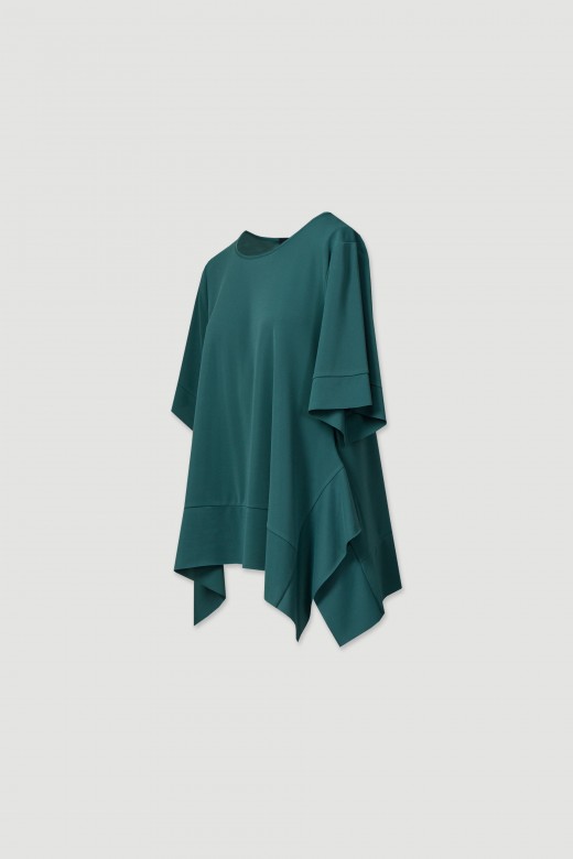 Asymmetric oversized tunic