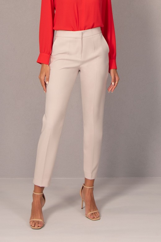 Classic trousers with elastic belt