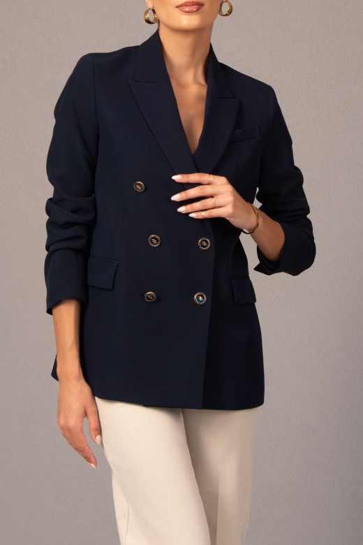 Classic blazer with double-breasted closure