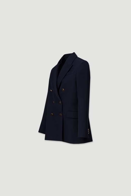 Classic blazer with double-breasted closure