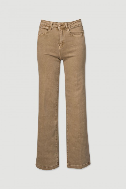 Straight jeans with cotton blend