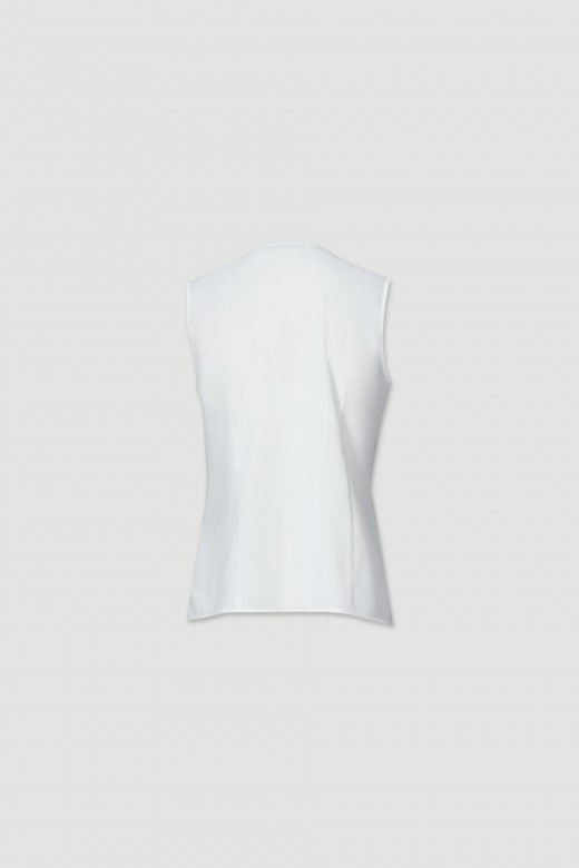 Top with ruffle fabric detail