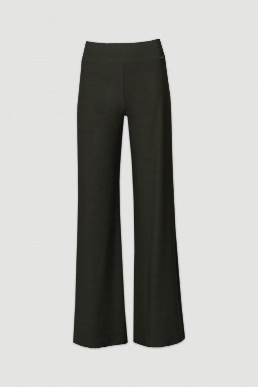 Knitted wide-leg trousers