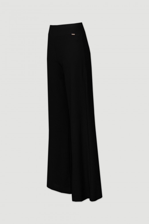 Knitted wide-leg trousers