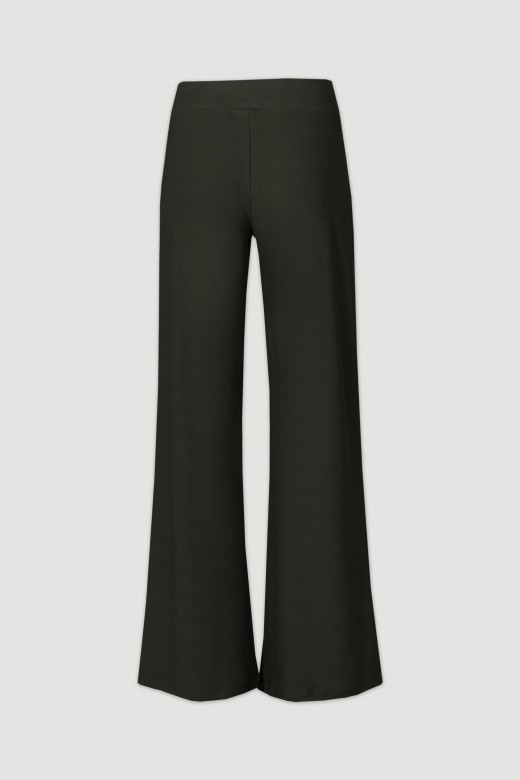 Knitted wide-leg trousers