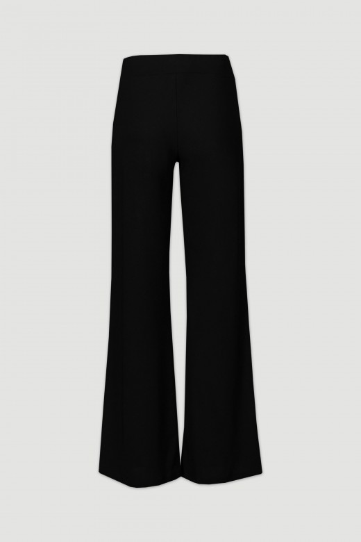 Knitted wide-leg trousers