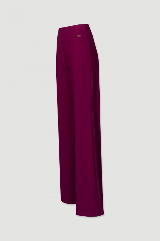 Knitted wide-leg trousers