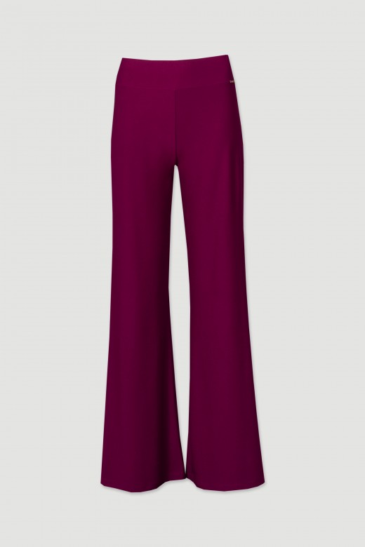 Knitted wide-leg trousers