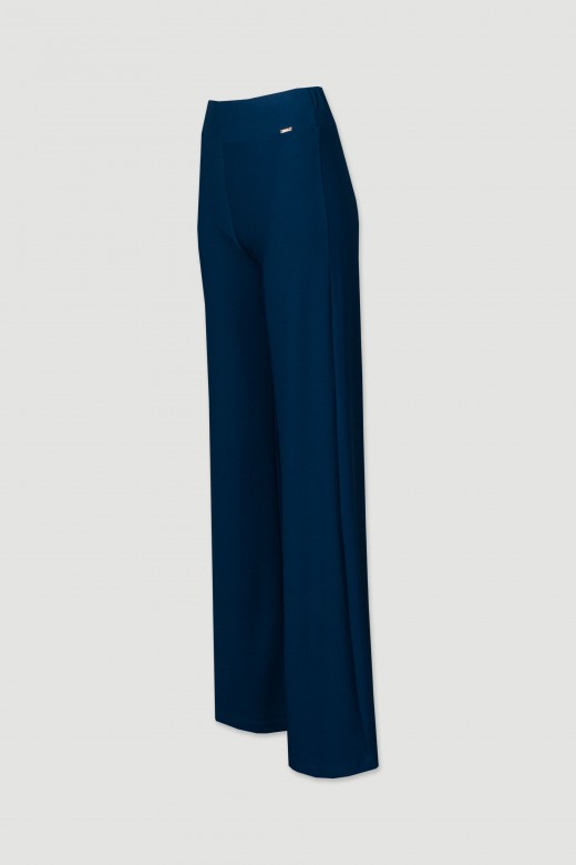 Knitted wide-leg trousers