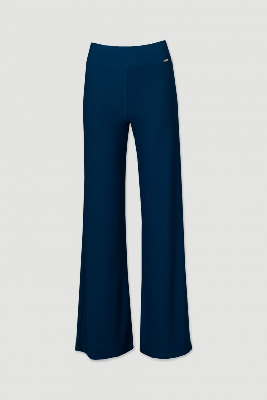 Knitted wide-leg trousers