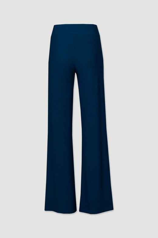 Knitted wide-leg trousers