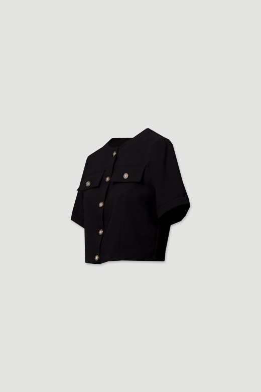 Manteau court  manches courtes