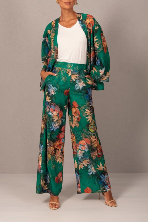 Casaco kimono estampado