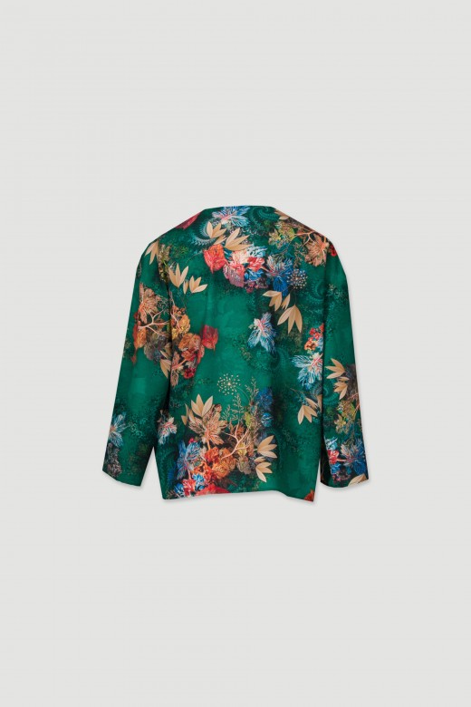 Printed kimono jacket