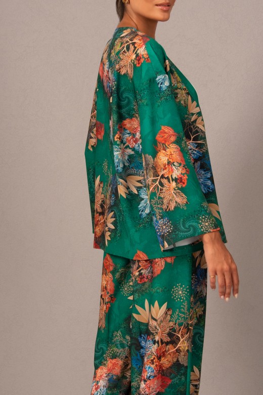 Casaco kimono estampado