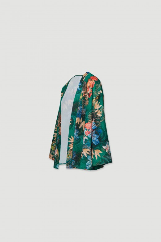 Chaqueta kimono estampada