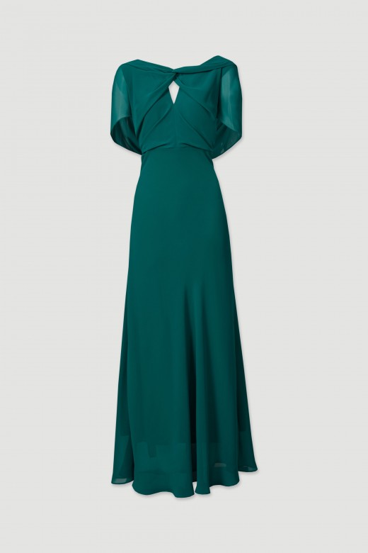 Long dress with front knot detail