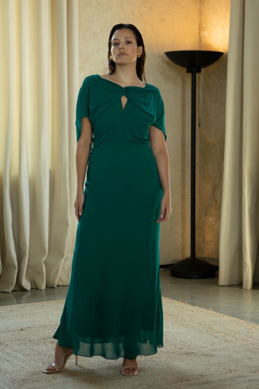 Long dress with front knot detail