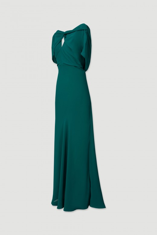 Long dress with front knot detail