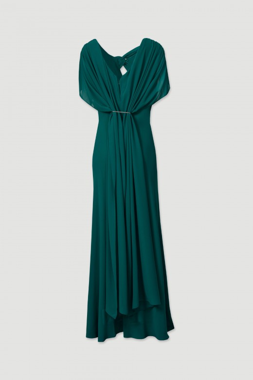 Long dress with front knot detail