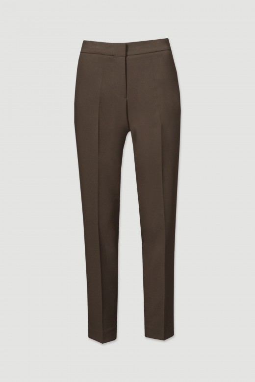 Classic trousers with elastic belt