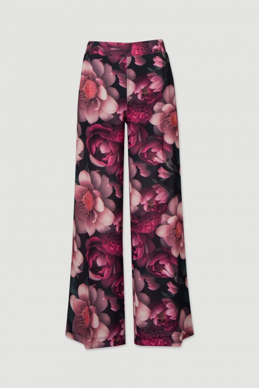 Pantalones palazzo con estampado floral