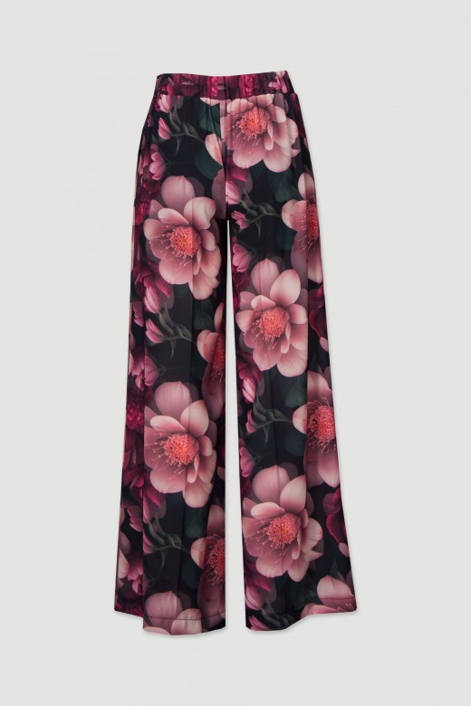 Pantalones palazzo con estampado floral