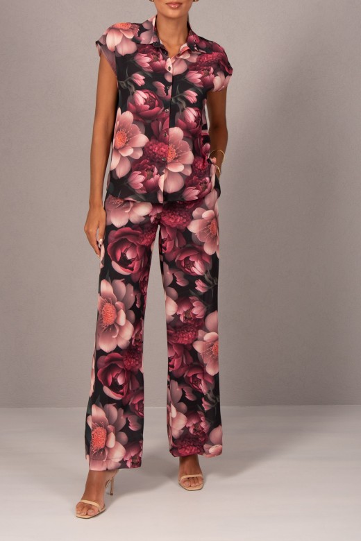 Pantalon palazzo  imprim floral