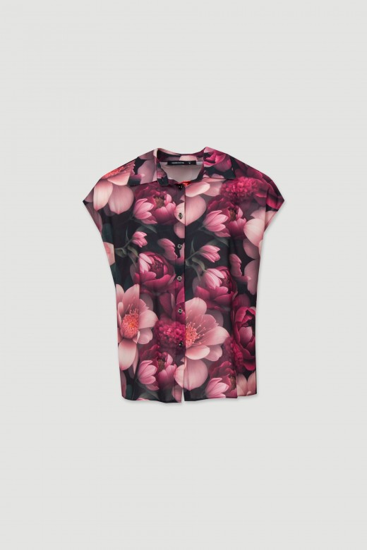 Blusa com estampado floral