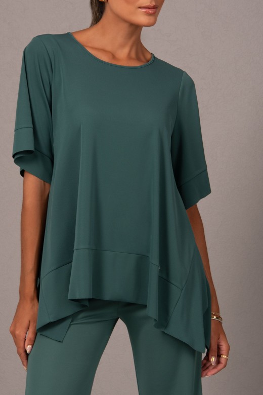 Asymmetric oversized tunic