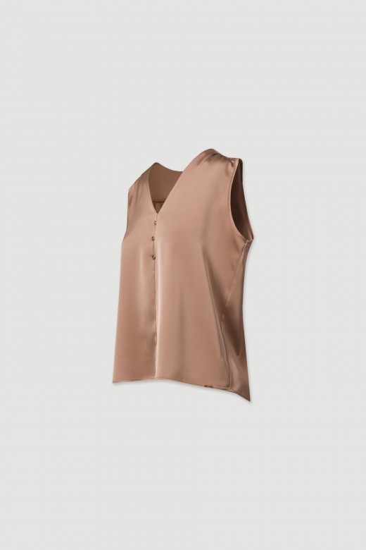 Top en tissu satin