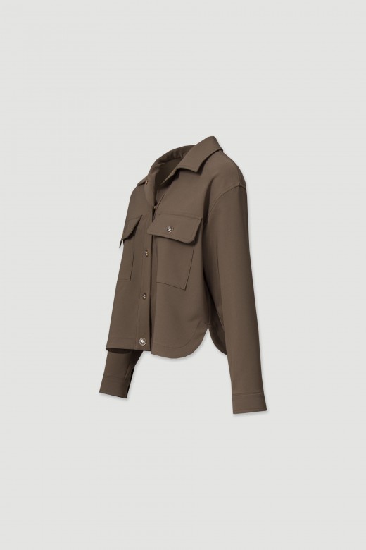 Jacket with front patch pockets