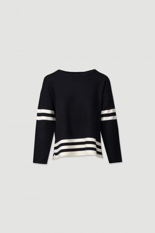 Pull en maille  rayures