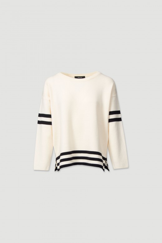 Pull en maille  rayures