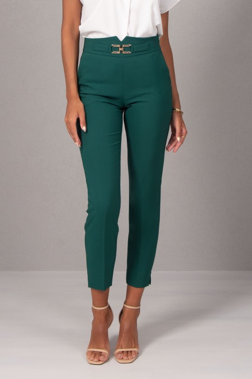 Classic pants with metallic accents