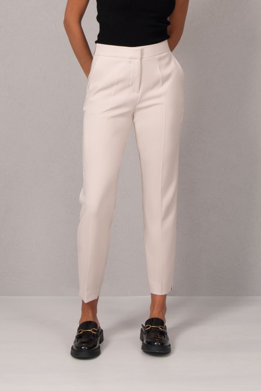 Classic trousers with elastic belt