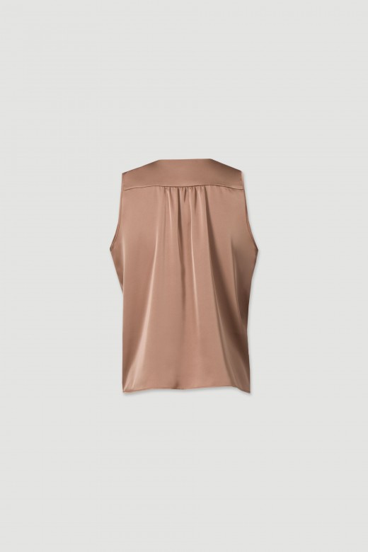 Satin fabric top