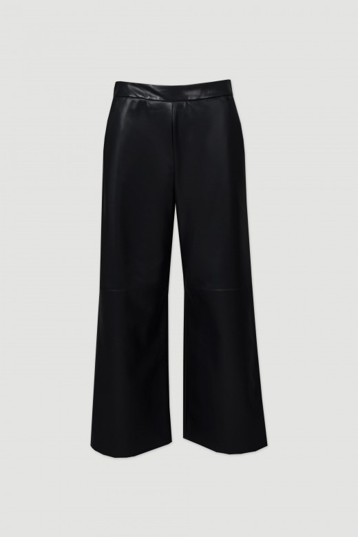 Pantalon culotte en cuir synthtique