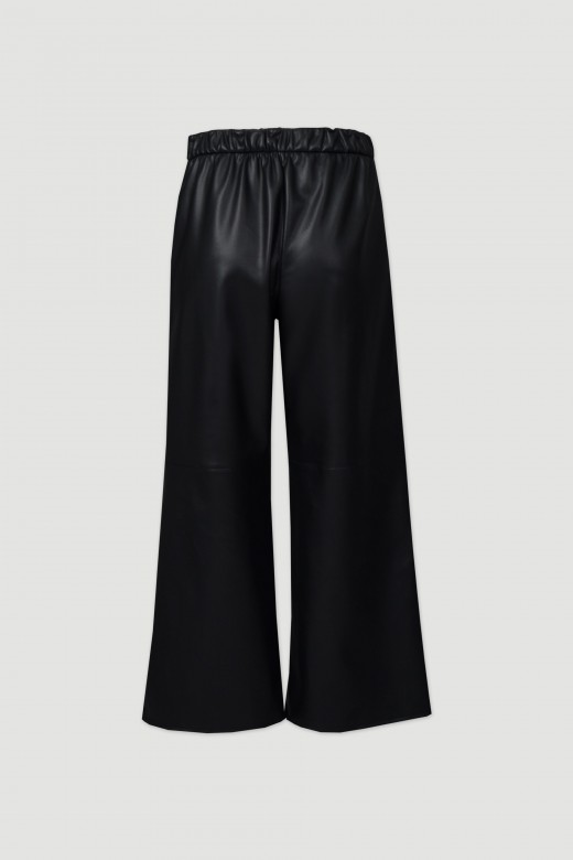 Pantalon culotte en cuir synthtique