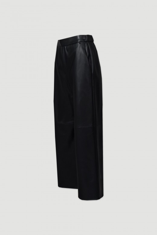 Pantalon culotte en cuir synthtique