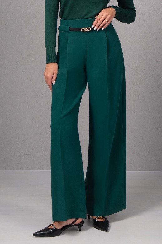 Wide-leg trousers with belt