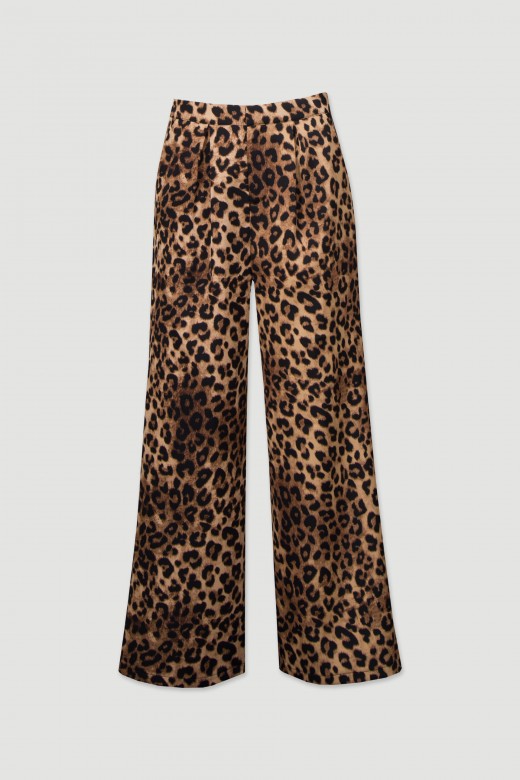 Satin printed palazzo pants