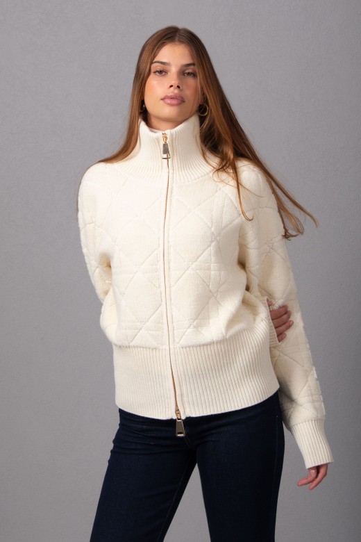 Textured knit jacket