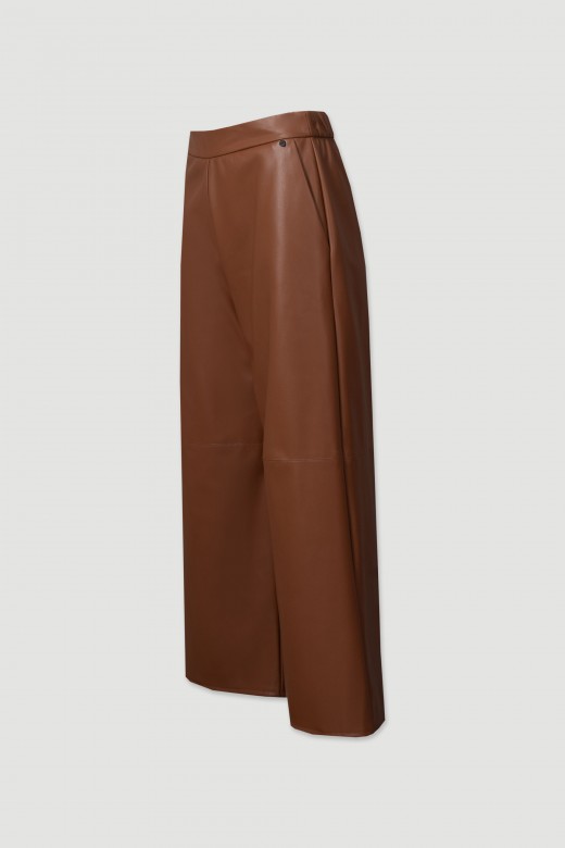 Pantalon culotte en cuir synthtique