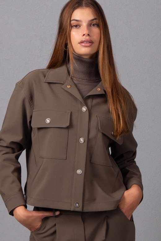 Jacket with front patch pockets