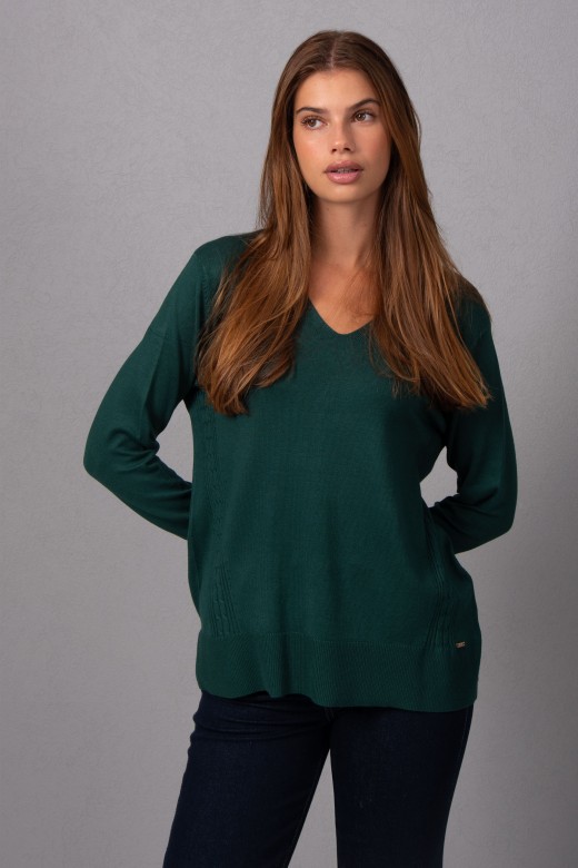 Tunic in knit with side detail