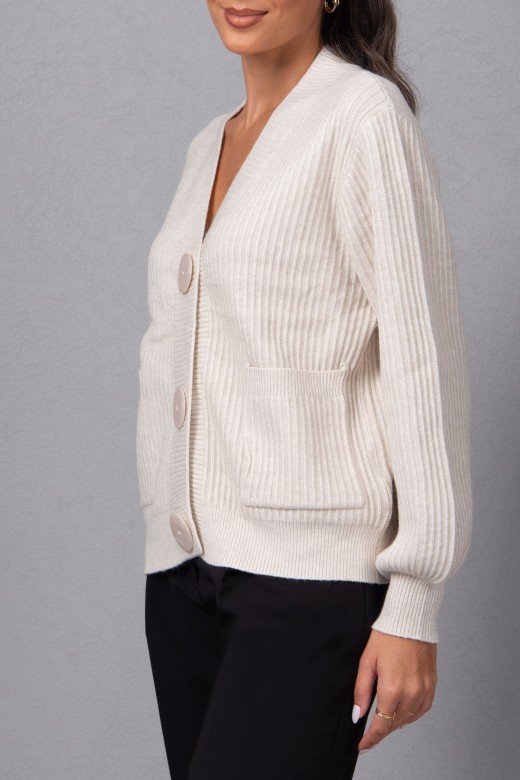 Ribbed knit jacket