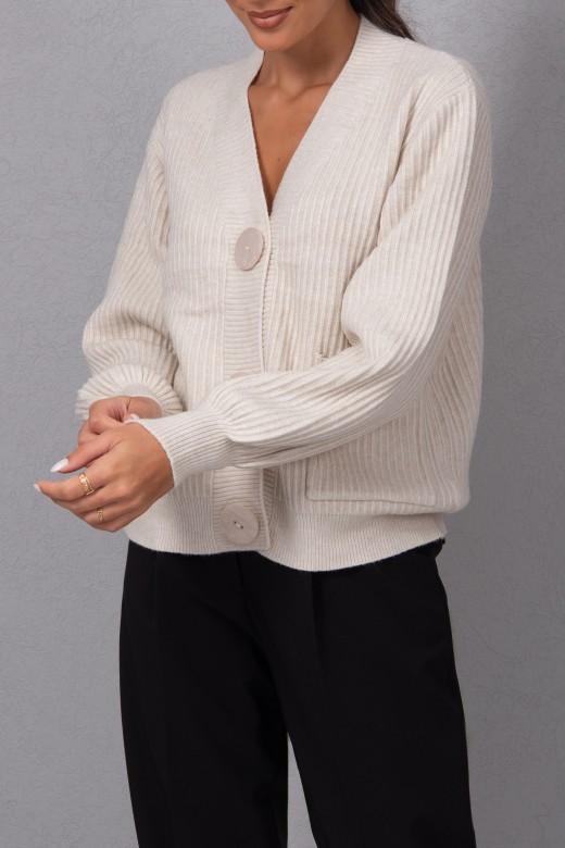 Ribbed knit jacket