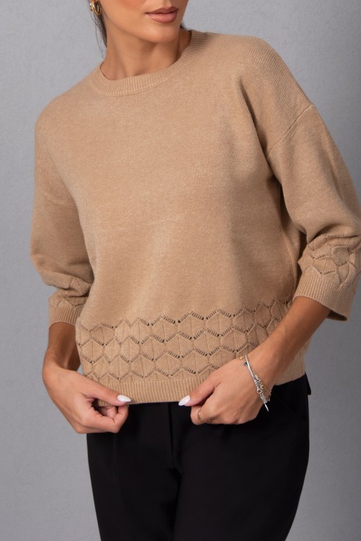 Knit sweater with textured detail